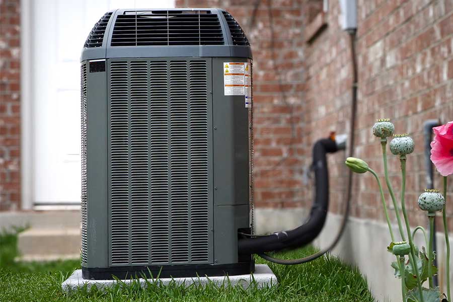 HVAC system outside home