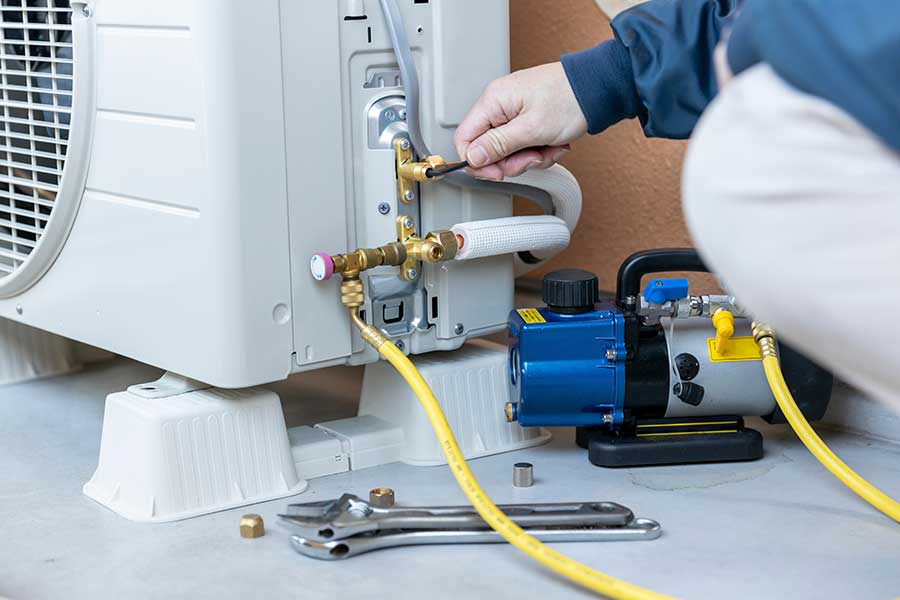 HVAC technician at work