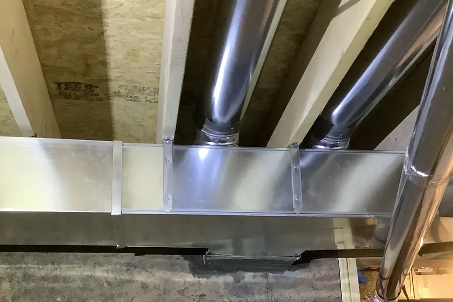 HVAC ductwork installation completed