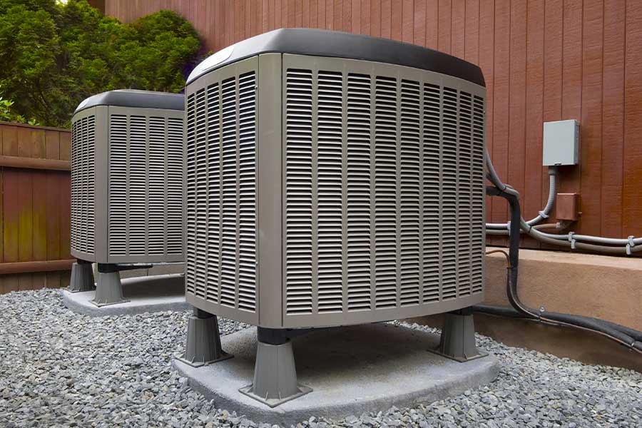 HVAC heat pump installation finished