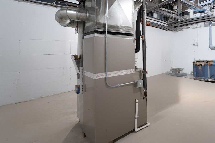 Completed air handler installation service
