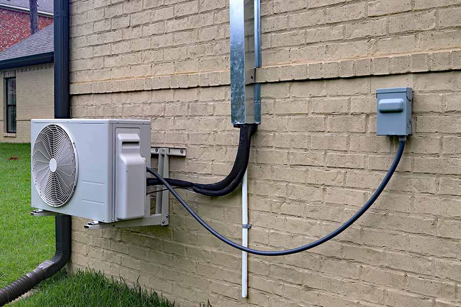 Installed ductless mini split system